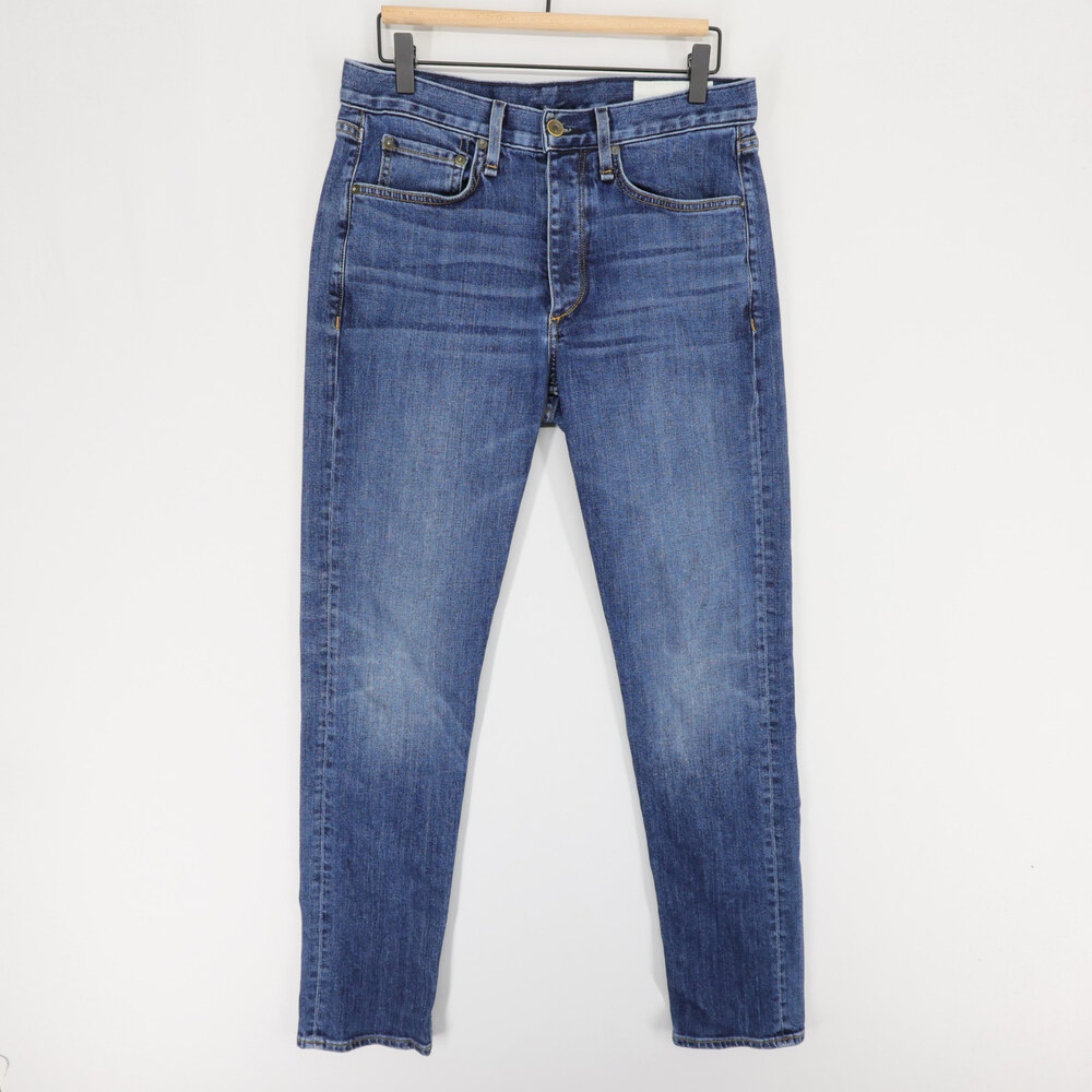 Rag and Bone Fit 2 Jeans Mens 31 Blue Throop Wash Slim Button Fly Stretch